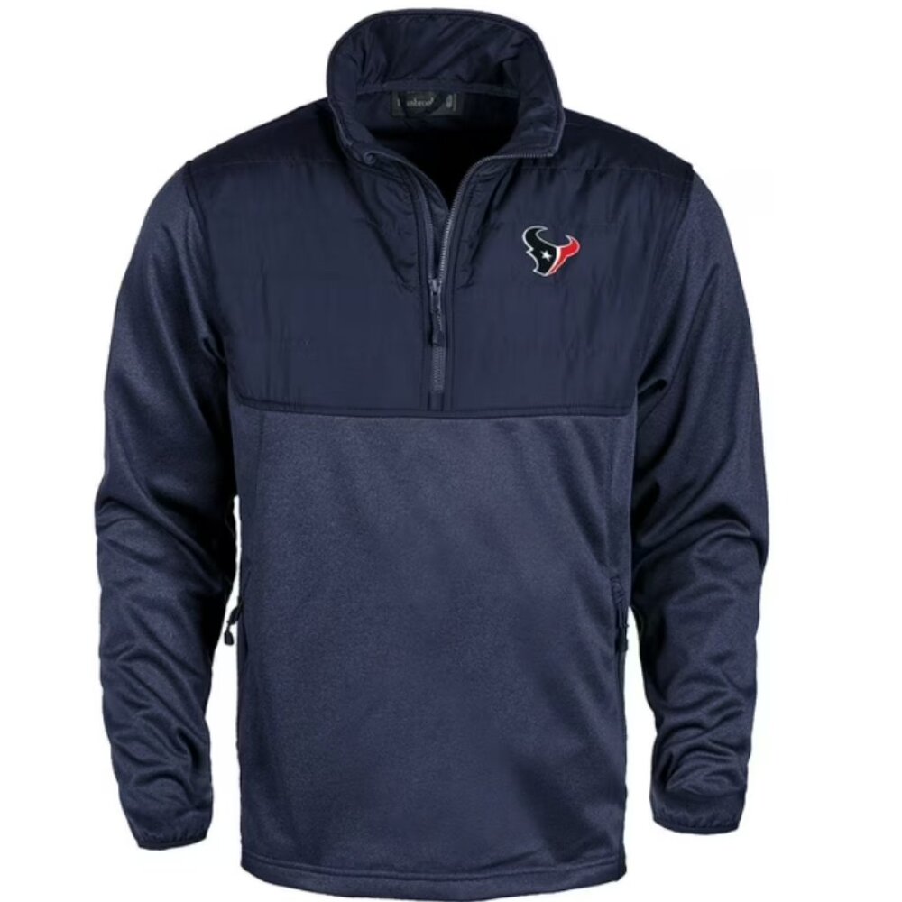 NFL Huston Texans Large Quarter Zip Pullover Winter Jacket